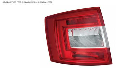 GR OTTICO P/DX A LED SKODA OCTAVIA SW  03/13>KOMBI