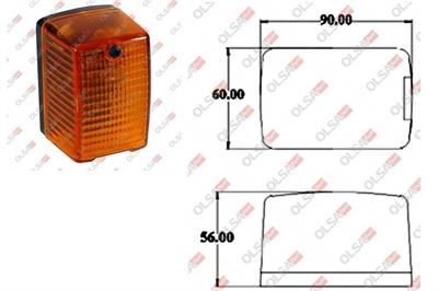 FANALE ANT ARANCIO UNIVERSALE TRATTORI BASE BASSA