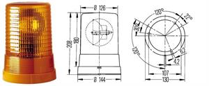 LAMPADA ROTANTE GIALLA H1 24V