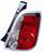 GR OTTICO P/DX BIANCO ROSSO FIAT 500 07/07> BORDO BIANCO