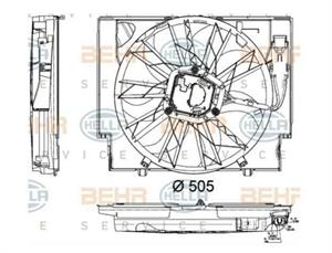 VENTOLA RAD BMW 5 (E60)DIESEL 600W