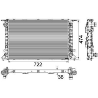 RADIATORE AUDI A4/A5 (B8) TRASMISSIONE AUTOMATICA