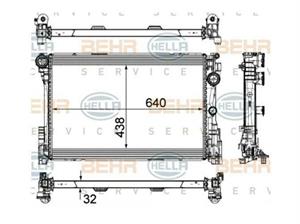 RADIATORE MERCEDES C-/ E-CLASS