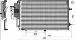 CONDENSATORE OPEL CORSA C (X01) 1.2 (F08 F