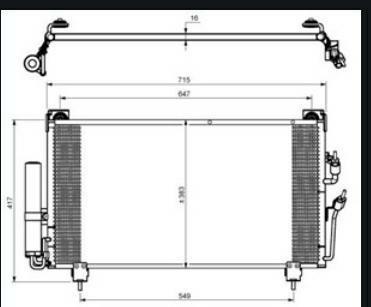 CONDENSATORE MITSUBISHIOUTLANDER 01/03>