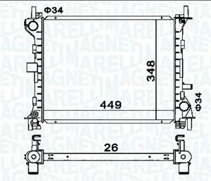 RADIATORE FORD FOCUS (DAW, DBW) 1.6 16V