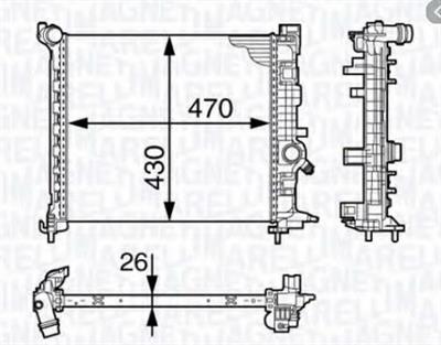 RADIATORE OPEL MERIVA B (S10) 1.4 (75)