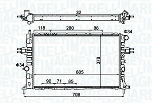 RADIATORE OPEL ASTRA G - ZAFIRA