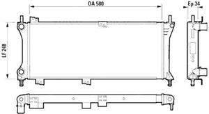 RAD FIAT PANDA 1.1 95-03