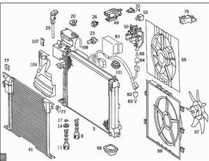 CONDENSATORE MERCEDES VITO W838