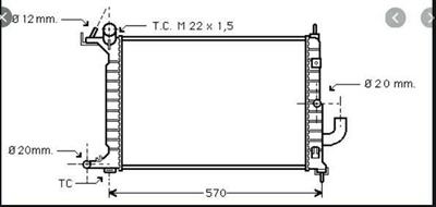 RADIATORE OPEL VECTRA B11/95> 1.7 TD