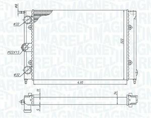 RADIATORE VW GOLF II (19E, 1G1) 1.3 CAT