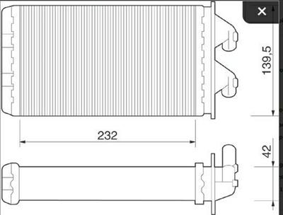 RADIATOREE RISCALDAMENTO FIAT CINQUECENTO