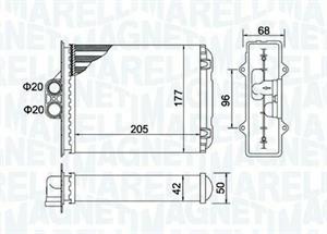 RISCALDATORE OPEL VECTRA B -SAAB-